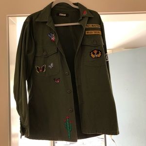 Reformation army patch jacket